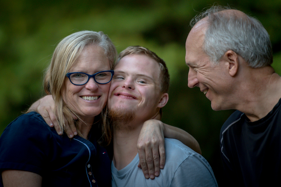 Three people