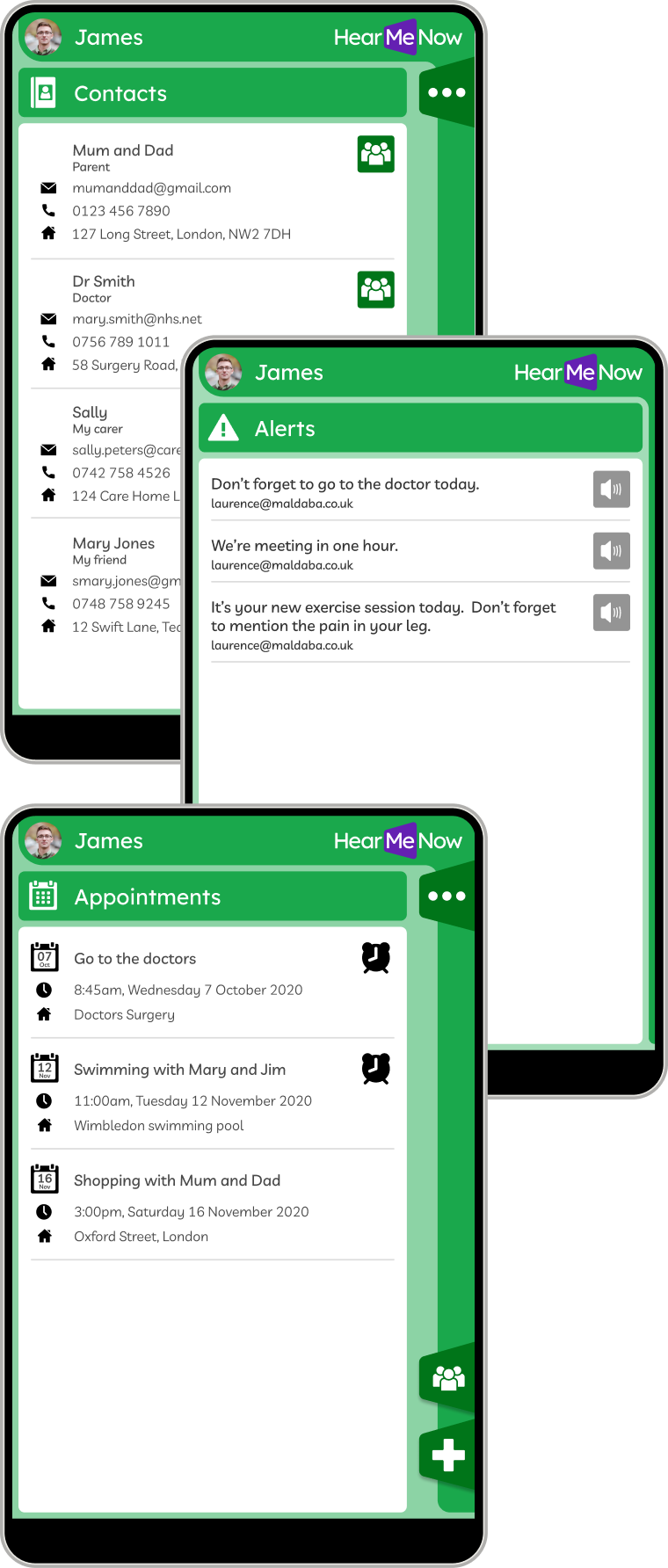 App features screenshots